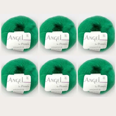 Produktbild von 6x Angel by Permin – s Kid Mohair Seiden Garn (70/30) (90 sportsgrün)
