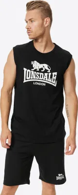 Lonsdale Clopton ärmelloses T-shirt Schwarz L Mann Schwarz