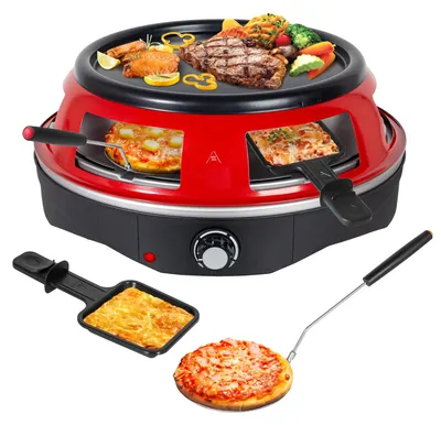 3-in-1 Pizzaofen 1200 W, 6 Mini-Pizzaschaufeln, 6 Käsformen, 10 cm Pizza