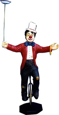Produktbild von Design Clown auf  Fahrrad Figur Statue Skulptur Figuren Skulpturen Deko  5029