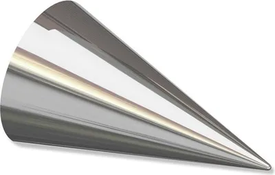 Produktbild von Interdeco Endstücke Kegel für Gardinenstangen 20 mm Ø, Chrom, Modell Savio (Packung 2 Stück)