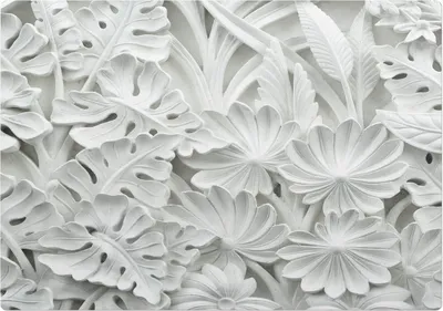 Produktbild von Florales Relief – Bodenschutzmatte – Stuhlunterlage 100x100 cm – Rutschfest – Hartbodenmatte