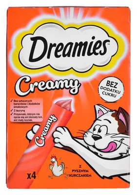 Obrázek produktu pro Dreamies Krémové kuře 4x10g