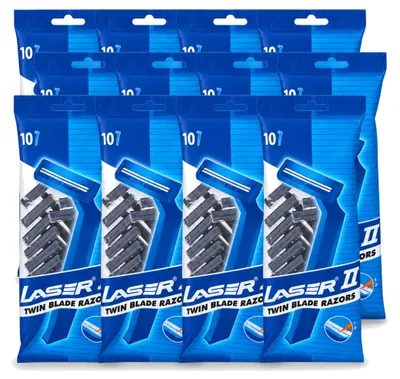 Imagen del producto de 12 maquinillas de afeitar desechables Laser para hombres – Paquete económico – 12 unidades