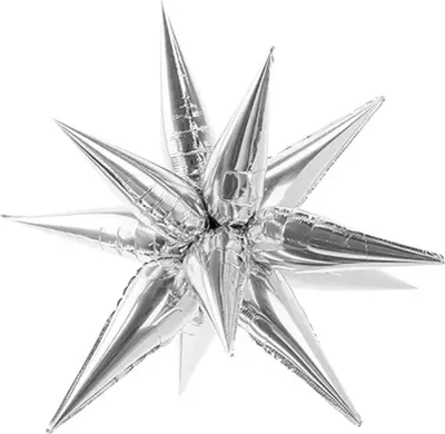 Immagine prodotto di Elemento decorativo stella in lamina lucida circa 70 cm argento