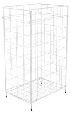 Image de Poubelle pliable en métal, 60 litres, blanche