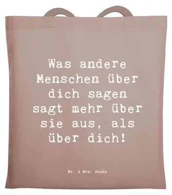 Produktbild von Mr. & Mrs. Panda Shopping Tasche Spruch Mobbing bewältigen Selbstwert - Braun Pastell - Geschenk, Mutmacher, Zuversicht, positivity, Beutel, Trost, studententasche, Mut