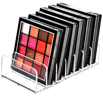 Produktbild von Lidschattenpaletten-Organizer, Acryl-Organizer mit 7 Fächern, transparent, Größe S