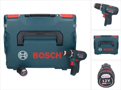 Image de Bosch GSR 12V-15 Professional Perceuse-visseuse sans fil 12 V 30 Nm + 1x batterie 2,0 Ah + L-Boxx - sans chargeur