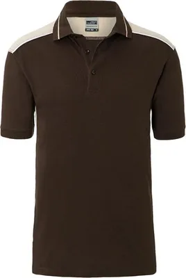 Produktbild von Men's Workwear Polo - COLOR - brown/stone, Gr. XL