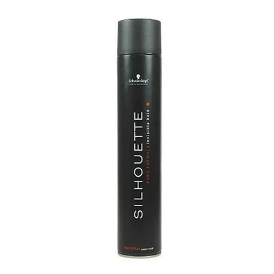 A black aerosol can of hairspray with white and red text.