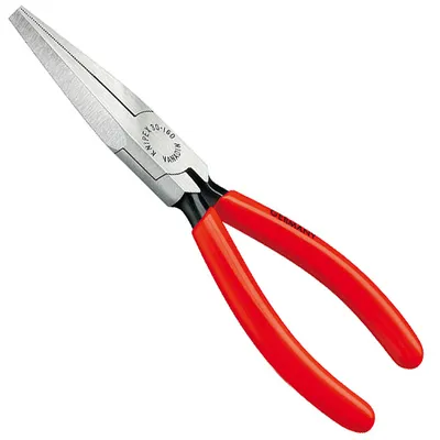Productafbeelding van Knipex 30 11 190: Tang met platte bek, geschikt voor elektrotechniek en precisiewerk. Rechte uitvoering, gemaakt van chroom-vanadium staal, lengte 190 mm