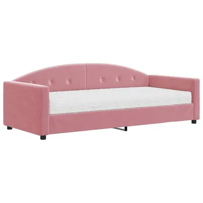Immagine prodotto di Divano Letto con Materasso Rosa 90x200 cm in Velluto