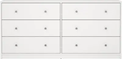 Produktbild von Maria Kommode breit mit 6 Schubladen, weiss.