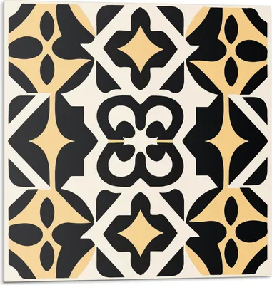 Produktbild von Geometrisches Muster Mit Motiven – Selbstklebend – Wandverkleidung – Wandpaneel – Wanddeko – Dekorative Wandpaneele – 3D Wandpaneele – Wandgestaltung selbstklebend – 4 Stück 50 x 50 cm