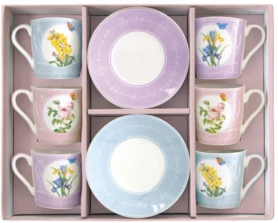 Obrázek produktu pro Porcelánové šálky a podšálky na kávu Royal Blossom