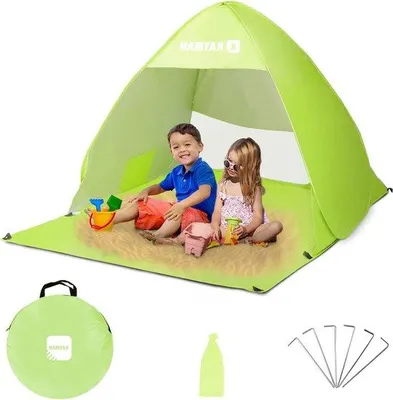 Produktbild von Famanu Pop-up Strandzelt mit UV-Schutz 50+ - Grün
