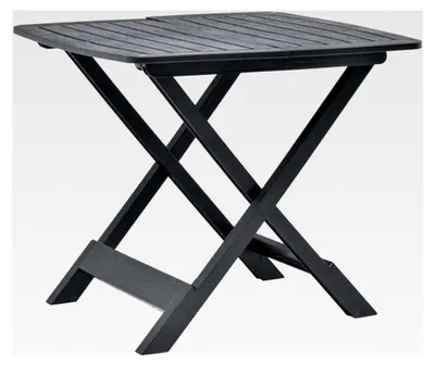 Produktbild von Klappbarer Gartentisch für Balkon und Terrasse, Anthrazit, 79x72x70cm, Kunststoff