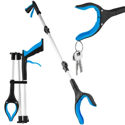 Produktbild von Grifftange Aluminium, 91 cm, klappbar, drehbar, Greifhilfe für Senioren