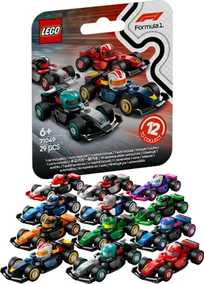 Produktbild von LEGO F1 Rennwagen zum Sammeln - 1 von 12 baubaren Fahrzeugen - Mit drehbaren Rädern und Formel 1 Helm - Bau- und Spielset für Kinder - Geschenk für Jungen und Mädchen ab 6 Jahren - 71049