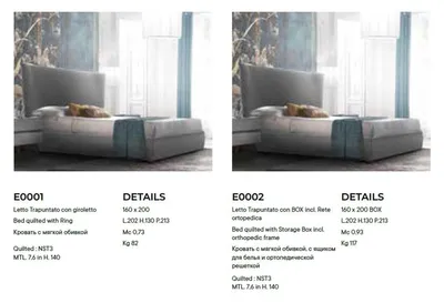 Produktbild von Luxus Schlafzimmer Bett Designer Möbel Doppelbett Grau Textil Betten Holz Neu