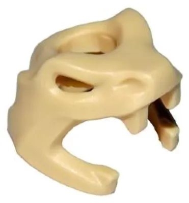 Productafbeelding van LEGO Beige minifiguur hoofddeksel, helm met slangenschedel (18962) – nieuw