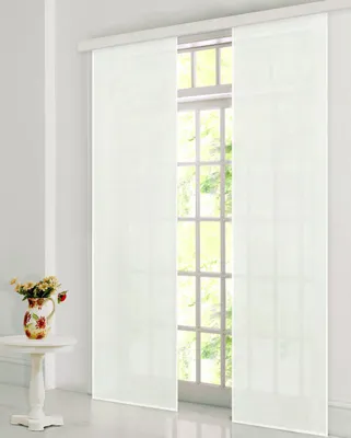 Paneelgordijn blickdicht matt creme 245x60 cm mit Paneelwagen