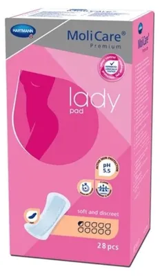 Produktbild von HARTMANN MoliCare Premium lady pad 0,5 Tropfen Karton 8 x 28 Stück