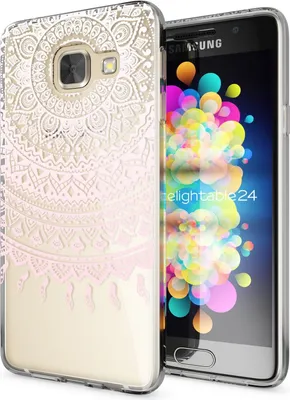Produktbild von Samsung Galaxy A3 2017 Handy Hülle von NALIA, Motiv Case TPU Cover Schutz Bumper Mandala Pink