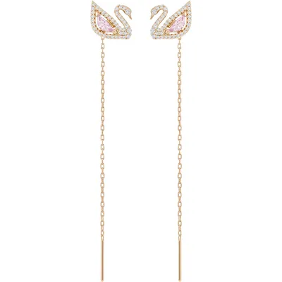 Produktbild von Swarovski Ohrstecker Dazzling Swan Pink Roségold 5469990