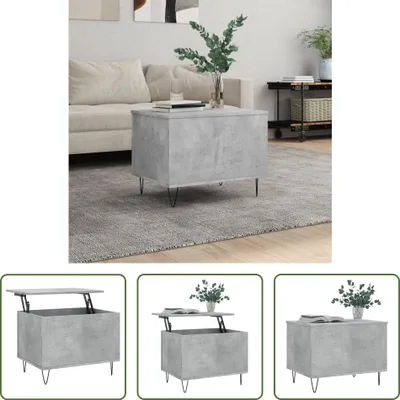 Produktbild von The Living Store Couchtisch Betongrau 60x44,5x45 cm Holzwerkstoff
