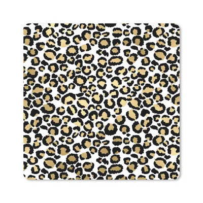 Produktbild von MuchoWow® Mauspad Mousepad Muster - Pantherdruck - Gold 30x30 cm - Mousepads - Maus Mat - Pad - Mausunterlage - Gaming