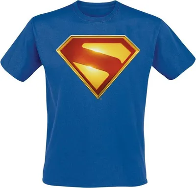 Produktbild von Superman T-Shirt Herren 2025 - Superman Gleaming Logo blau XL