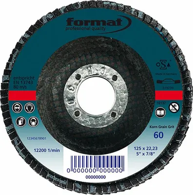 Produktbild von FORMAT Schleifmopteller Kunstharz 115mm K 60