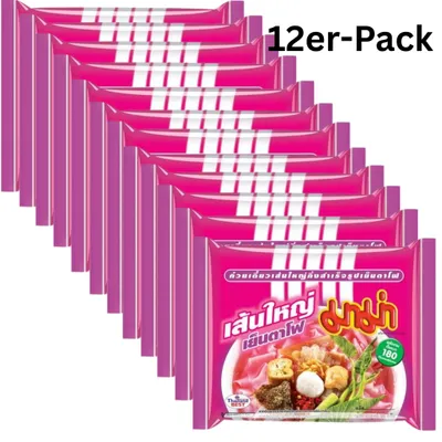 Produktbild von 12er-Pack MAMA Instant Reisbandnudeln Yentafo 50g