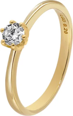 GLIZZ GL8664 Damenring mit Lab Grown Diamant 0,20 ct. Gold 333 Brillantring 1