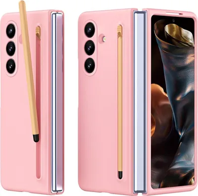 Obrázok produktu pre Pre Samsung Galaxy Z Fold7 5G Skinfeel ochranné puzdro s držiakom na pero Ružové