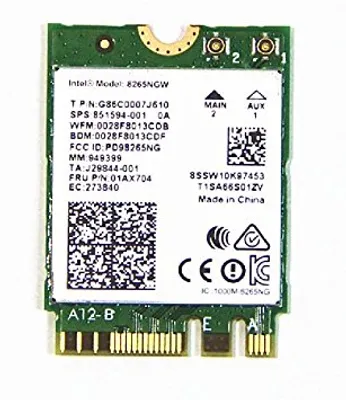 Zdjęcie produktu dla Intel 8265.NGWMG, Wewnętrzny, Bezprzewodowy, PCI Express, WLAN, 867 Mbit/s, Zielony