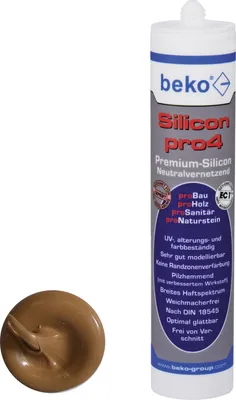 A tube of silicone sealant and a dollop of the sealant are shown against a white background.