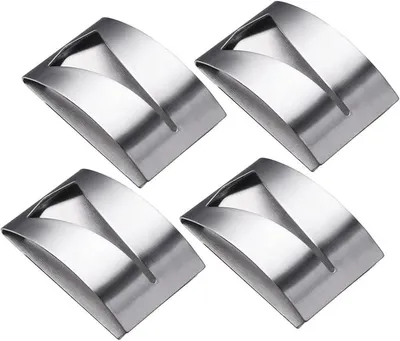Produktbild von PolkaHome® Handtuchklemmen 4er Set – Selbstklebende Handtuchhalter aus Edelstahl, ohne Bohren, für Bad, Küche, WC, Büro (Silber)