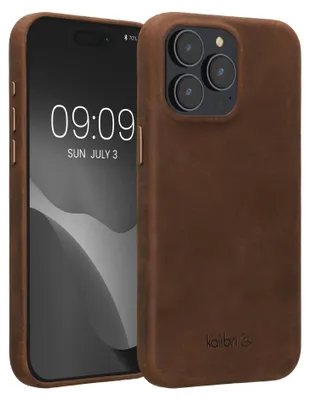Produktbild von Hülle für iPhone 15 Pro Max – Echtes Leder – Braun