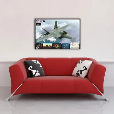 Obrázok produktu pre Vzdelávacie - Vzdelávanie Lietadlo F/A-22 Raptor - plagát Print 91,5x61 cm