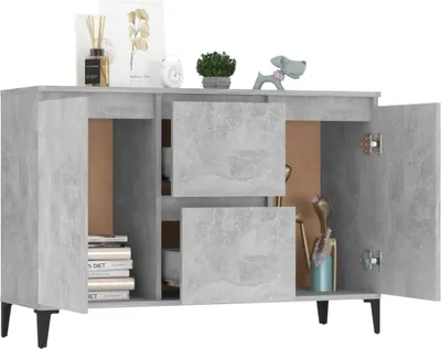 Produktbild von "2026 Aktion"Sideboard - praktischem Design - Wohnzimmerschrank - Kommde für Flur - Betongrau 102x35x70 cm Holzwerkstoff DEMöbel 3790486
