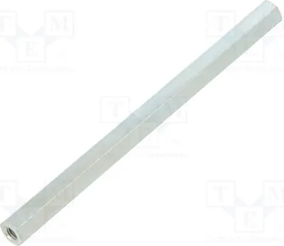 Obrázek produktu pro 10 kusů distančních vložek se závitem, vnitřní závit M4, šestihranný, délka 100 mm. 126x100 distanční prvky