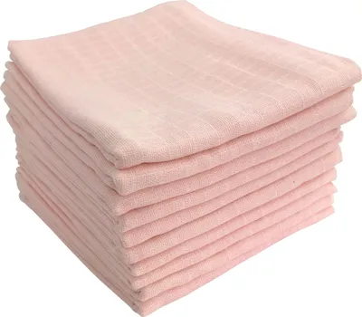 Produktbild von M.M.C. Spucktücher 10 PACK Unifarben Mullwindel One Size 10 Rosa