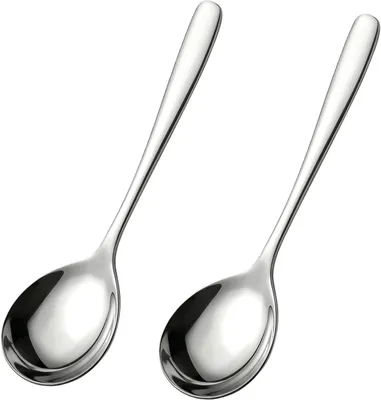Produktbild von Suppenlöffel Set, 2-teilig, Edelstahl, robust, zum Servieren