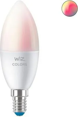 Produktbild von WiZ Kerze 40W C37 E14 x2, Intelligentes Leuchtmittel, Wi-Fi/Bluetooth, Weiß, Wi-Fi 4 (802.11n), 802.11b, 802.11g, LED, E14