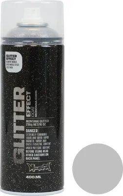Produktbild von Glitter Spray Silber Montana Effect Glitzerspray Sprühlack 400ml für Deko & Kunst