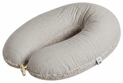 Produktbild von Sei Design Stillkissen XXL Musselin EPS Mikroperlen 190x35 cm Taupe