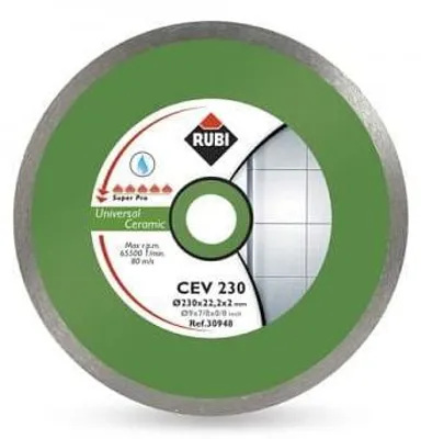 Immagine prodotto di RUBI 30949 Lama diamantata Vetroceramica generale continua (CEV) 250 SUPERPRO, grigio, 250 mm